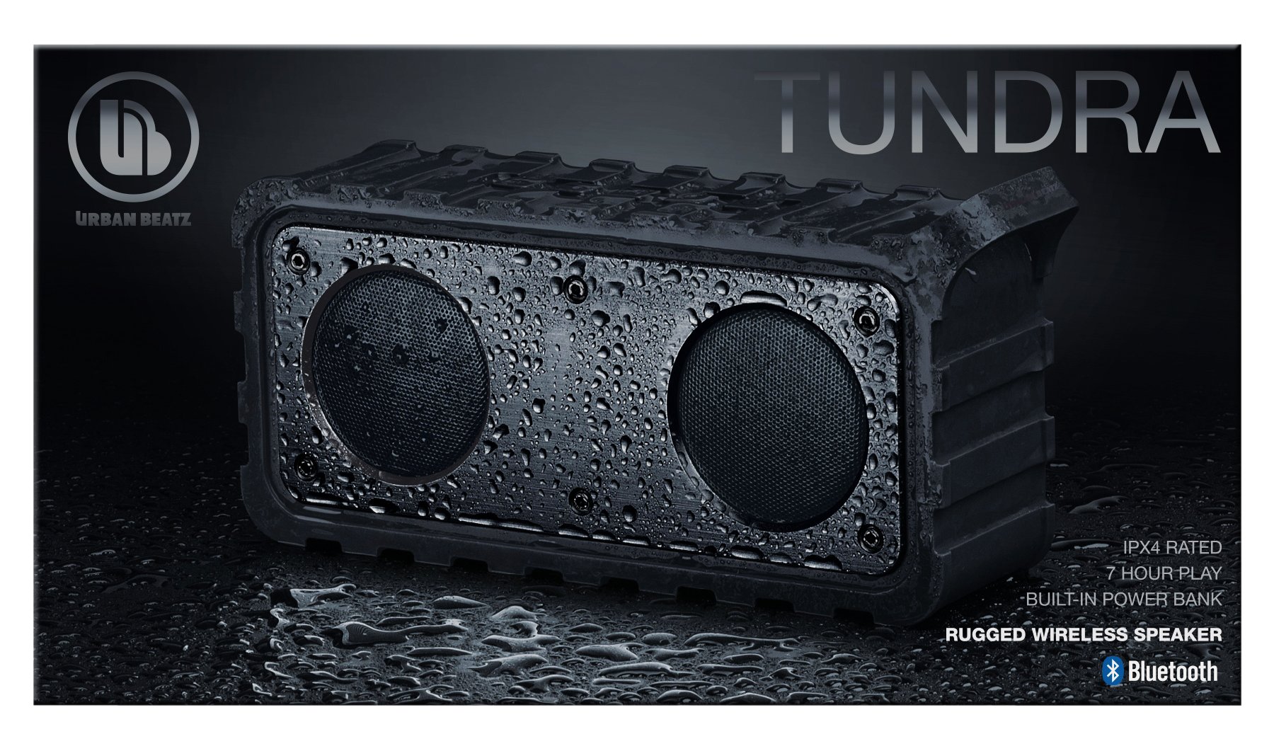 Merkury Innovations Urban Beats Tundra Rugged Wireless Speaker Blue Tooth