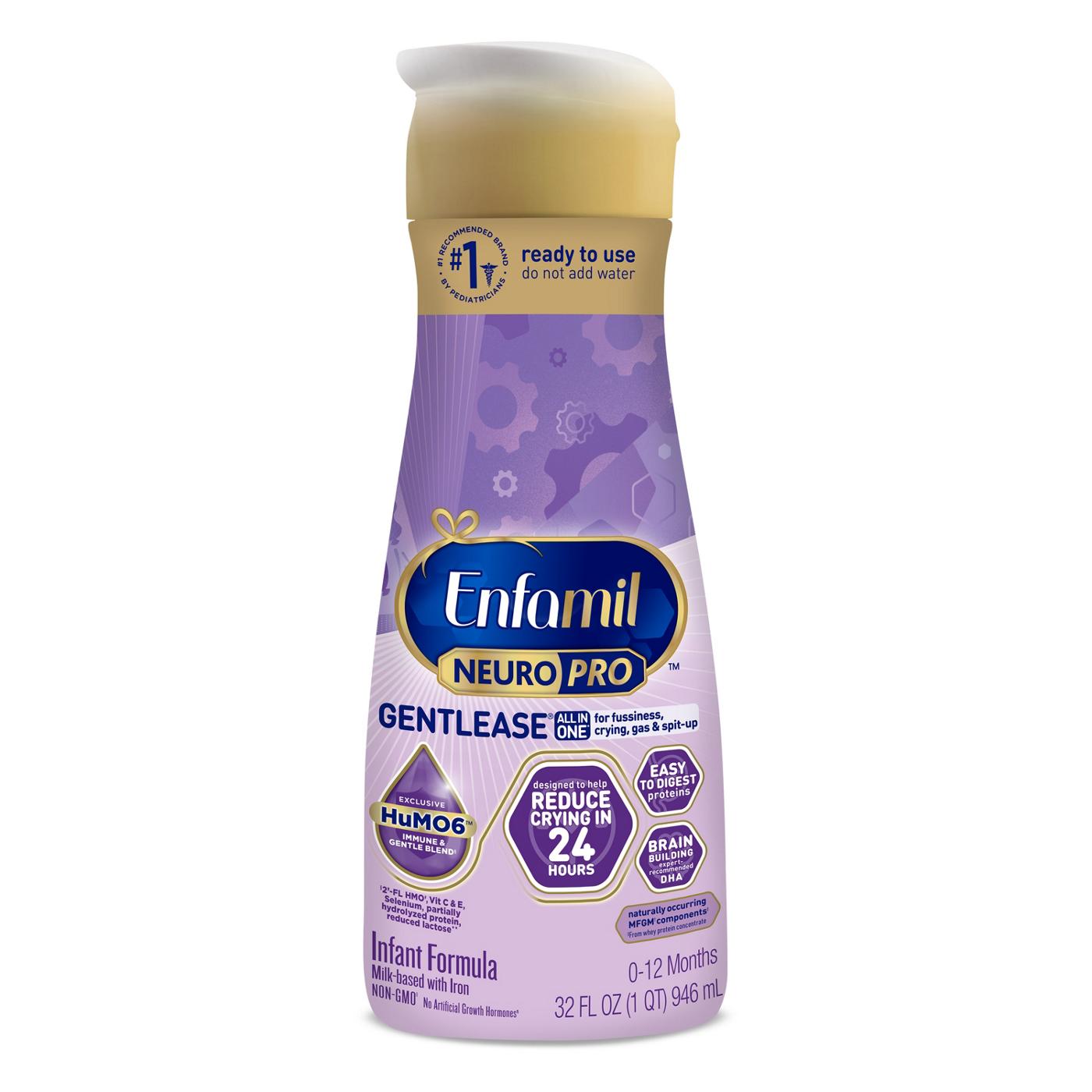 Enfamil NeuroPro Gentlease Milk-Based Ready-to-Feed Infant Formula; image 1 of 6