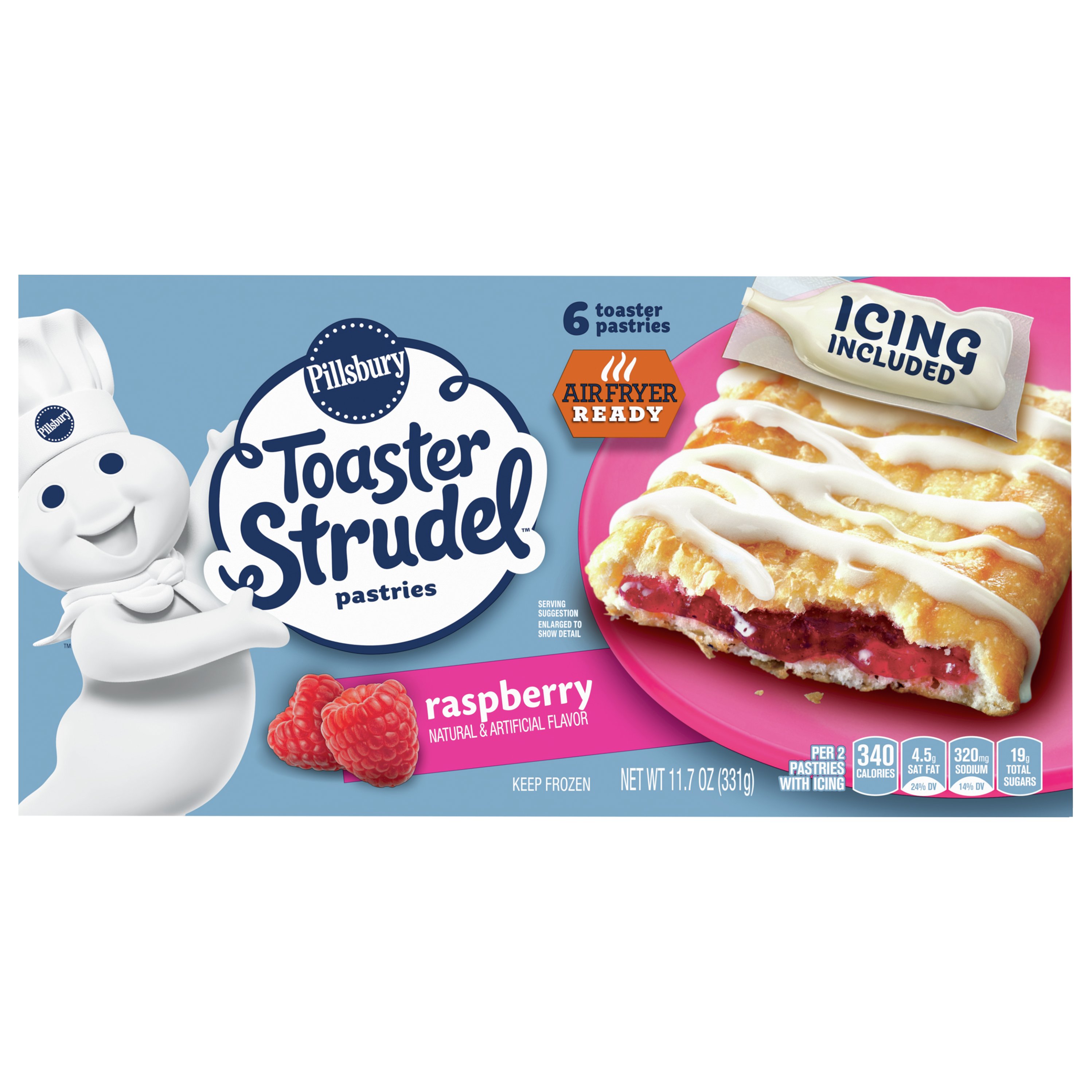 Pillsbury Toaster Strudel Frozen Pastries Raspberry Shop Desserts
