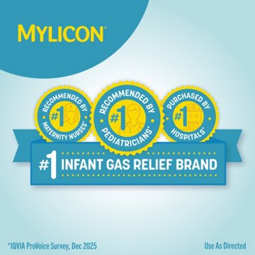 Mylicon Infants' Gas Relief Drops for Infants and Babies, Dye Free Formula