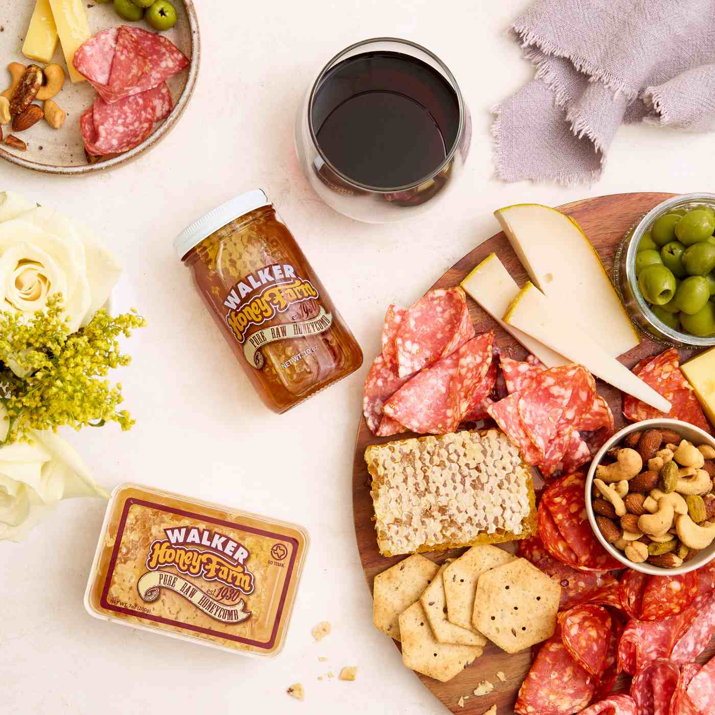 Walker Honey Farm Honeycomb Honey Jar; image 2 of 3