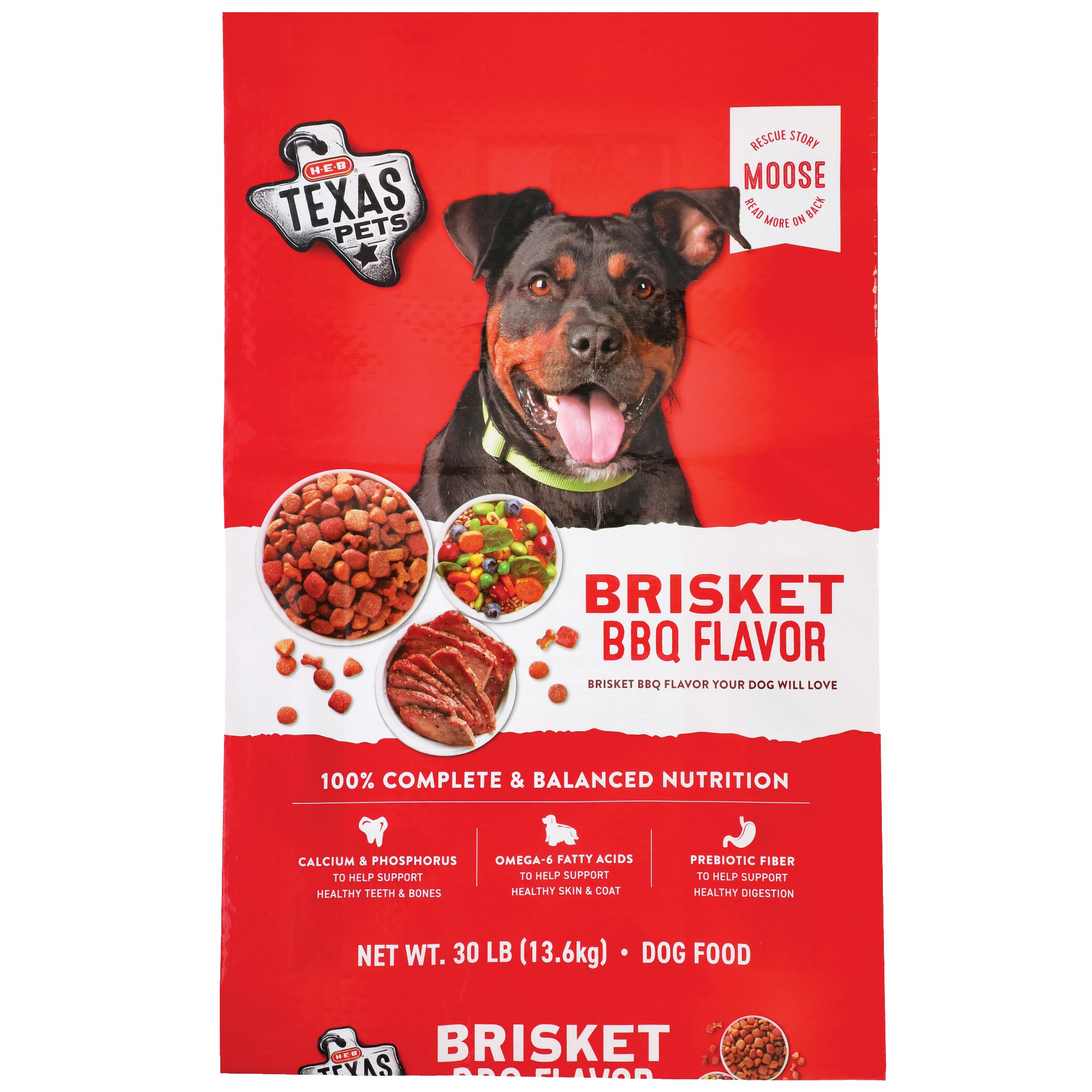 H E B Texas Pets Brisket BBQ Flavor Dry Dog Food Shop Food at H E B