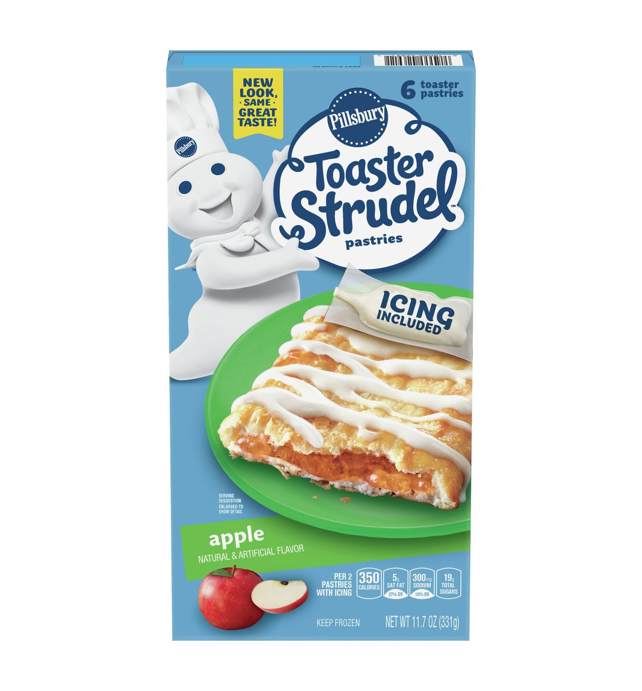 Pillsbury Toaster Strudel Frozen Pastries - Apple; image 1 of 2