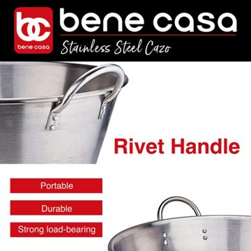Bene Casa Stainless Steel Cazo, 22 L