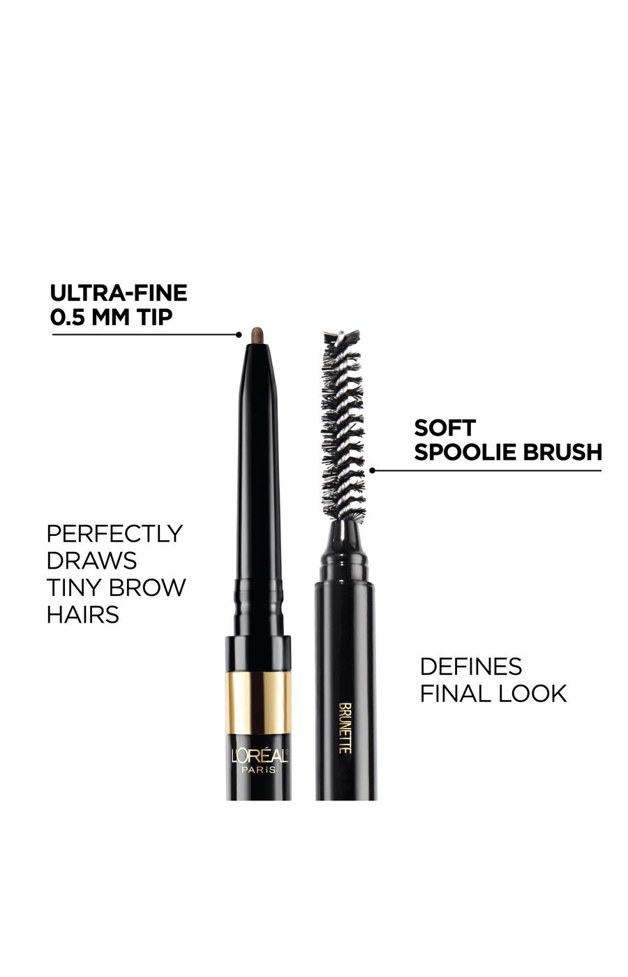 L'Oréal Paris Brow Stylist Definer Waterproof Eyebrow Mechanical Pencil Brunette; image 2 of 2