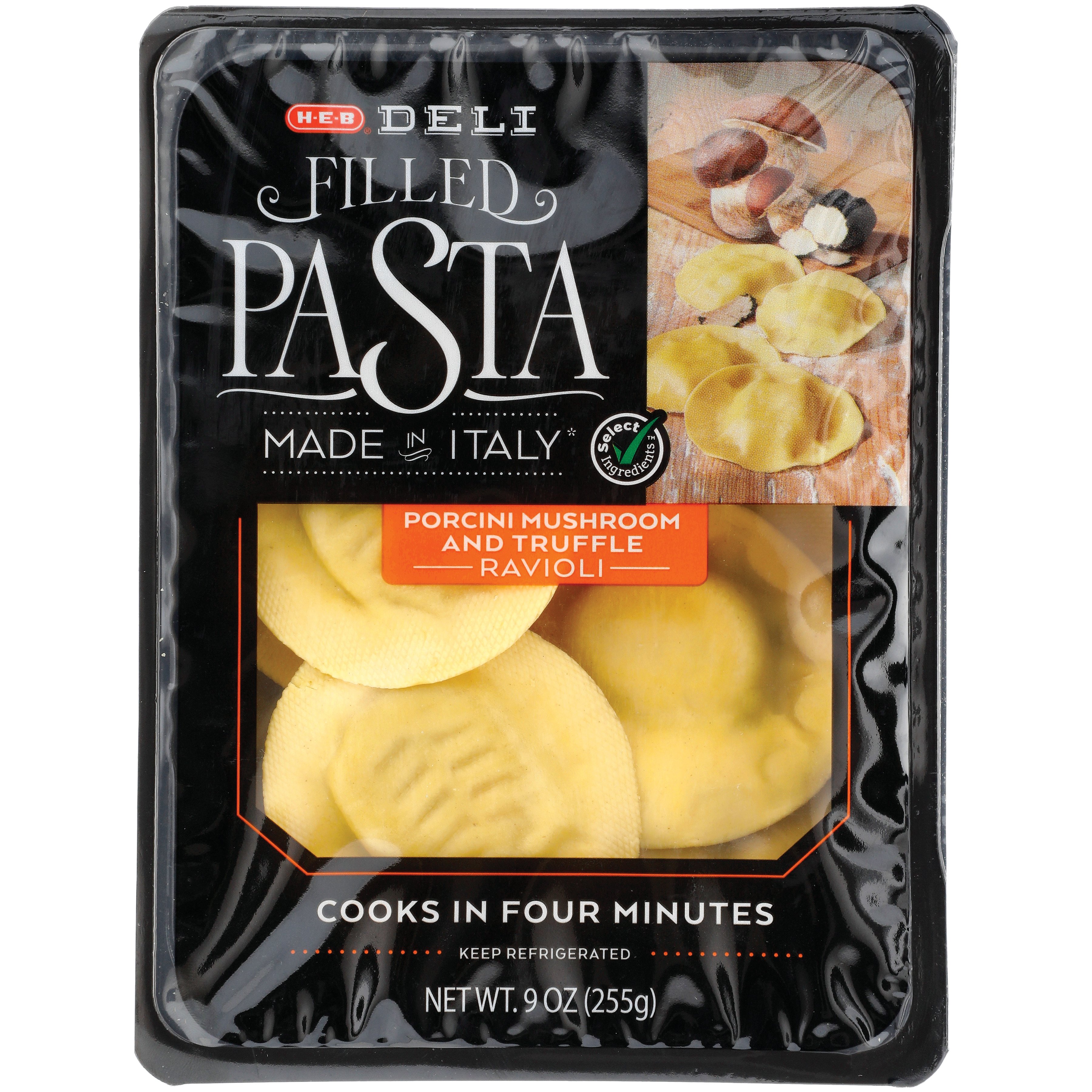 HEB Select Ingredients Filled Pasta, Porcini Mushroom & Truffle