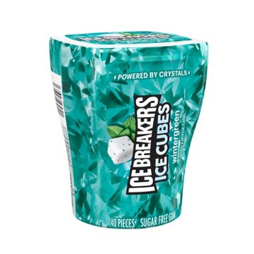 Ice Breakers Ice Cubes Wintergreen Sugar Free Chewing Gum, 40 pc