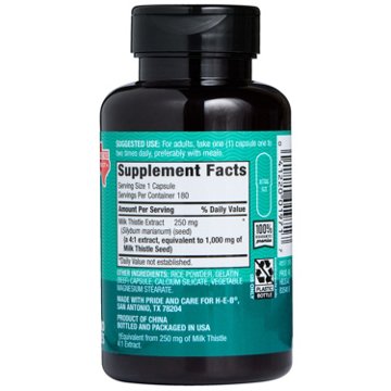 H-E-B Herbals Milk Thistle Extract 1,000 mg Softgels, 180 ct