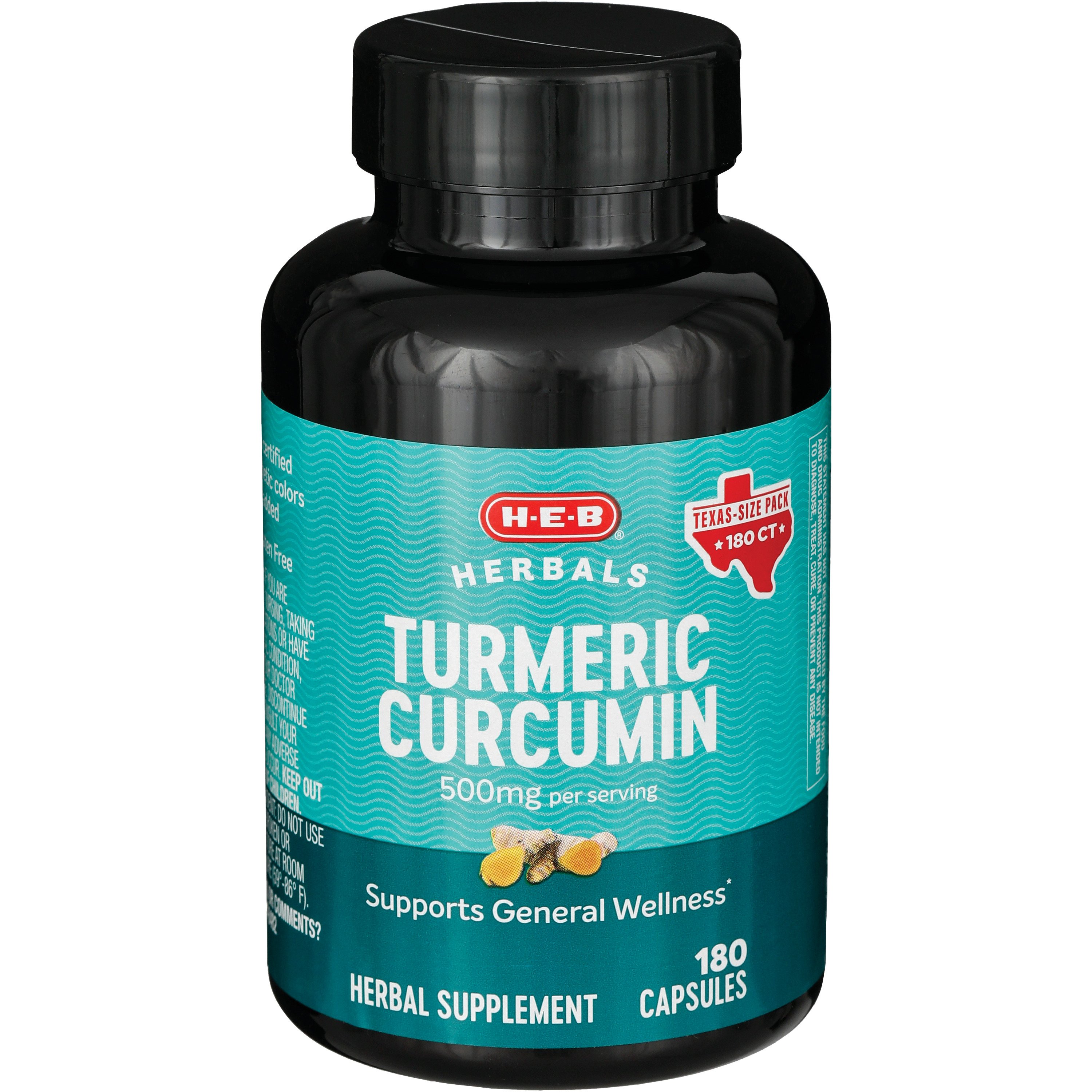 H-E-B Herbals Turmeric Curcumin Capsules - Texas-Size Pack - Shop Herbs ...