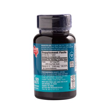 H-E-B Vitamins B-12 Sublingual 2,500 mcg Tablets - Texas-Size Pack, 120 ct