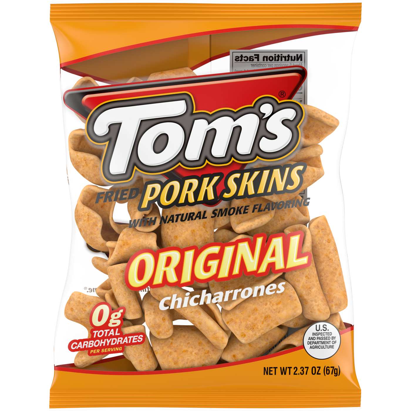 Tom's Original Flavor Chicharrones Pork Skins; image 1 of 6