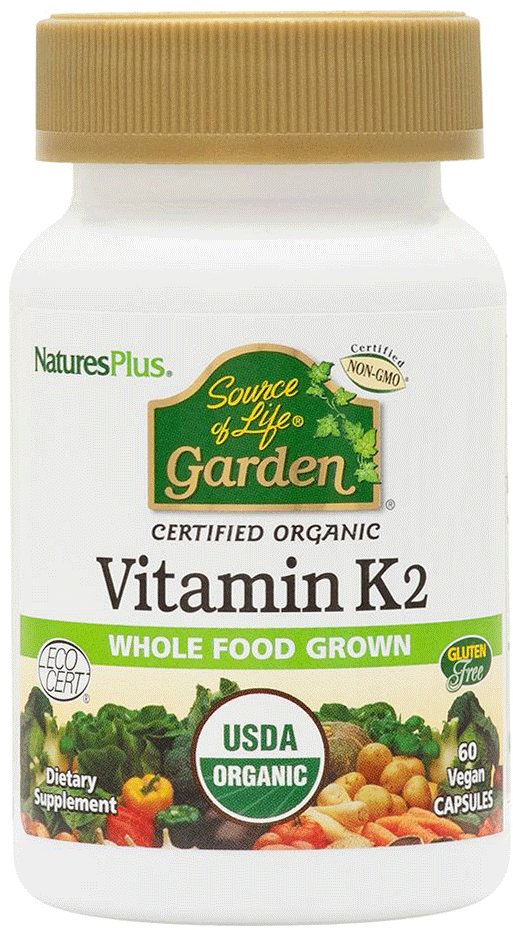 NaturesPlus Source of Life Garden Vitamin K2 Capsules Shop Vitamins A