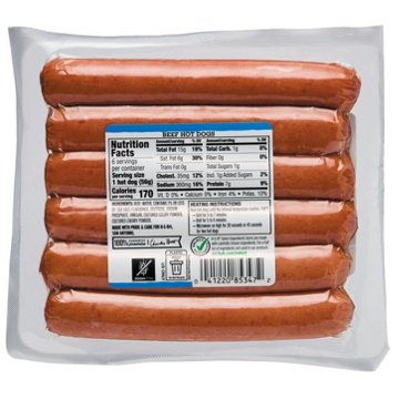 H-E-B Texas Heritage Beef Hot Dogs, 6 ct