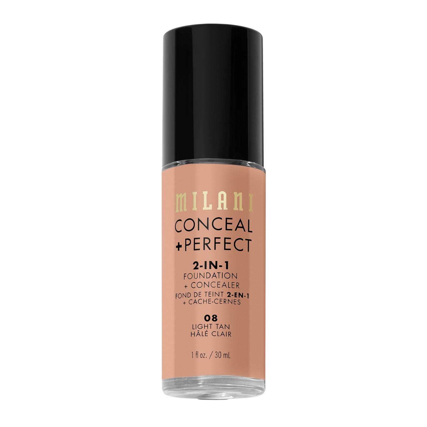 Milani Conceal + Perfect 2-in-1 Foundation + Concealer - Light Tan; image 1 of 9