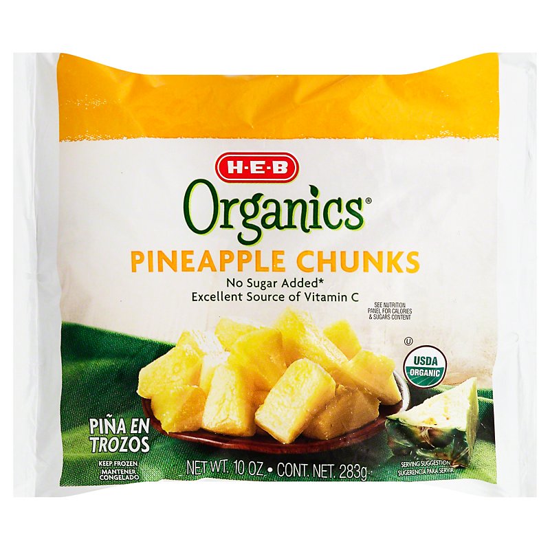 Great Value Organic Frozen Pineapple Chunks, 10 oz
