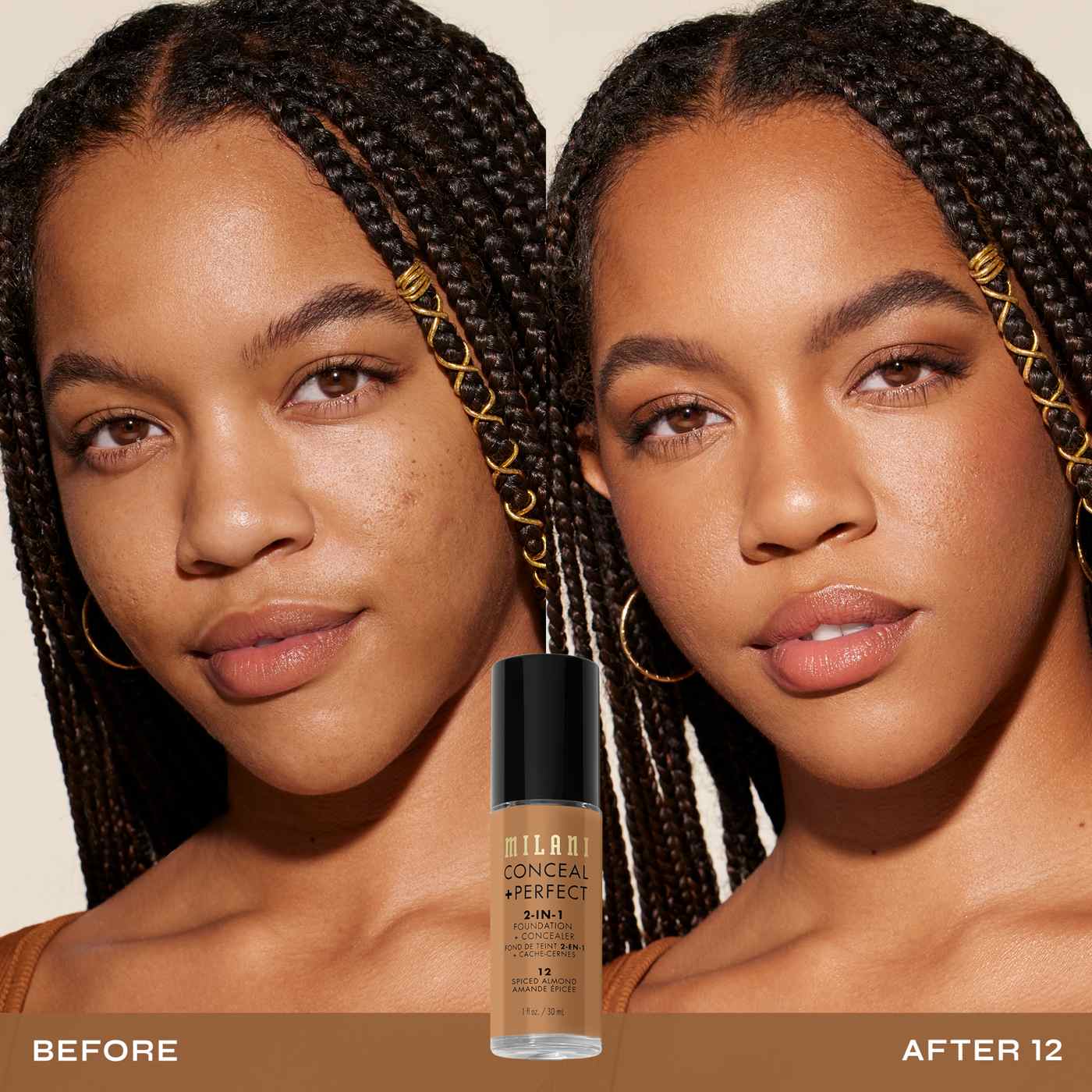 Milani Conceal + Perfect 2-in-1 Foundation + Concealer - Spiced Almond; image 4 of 9