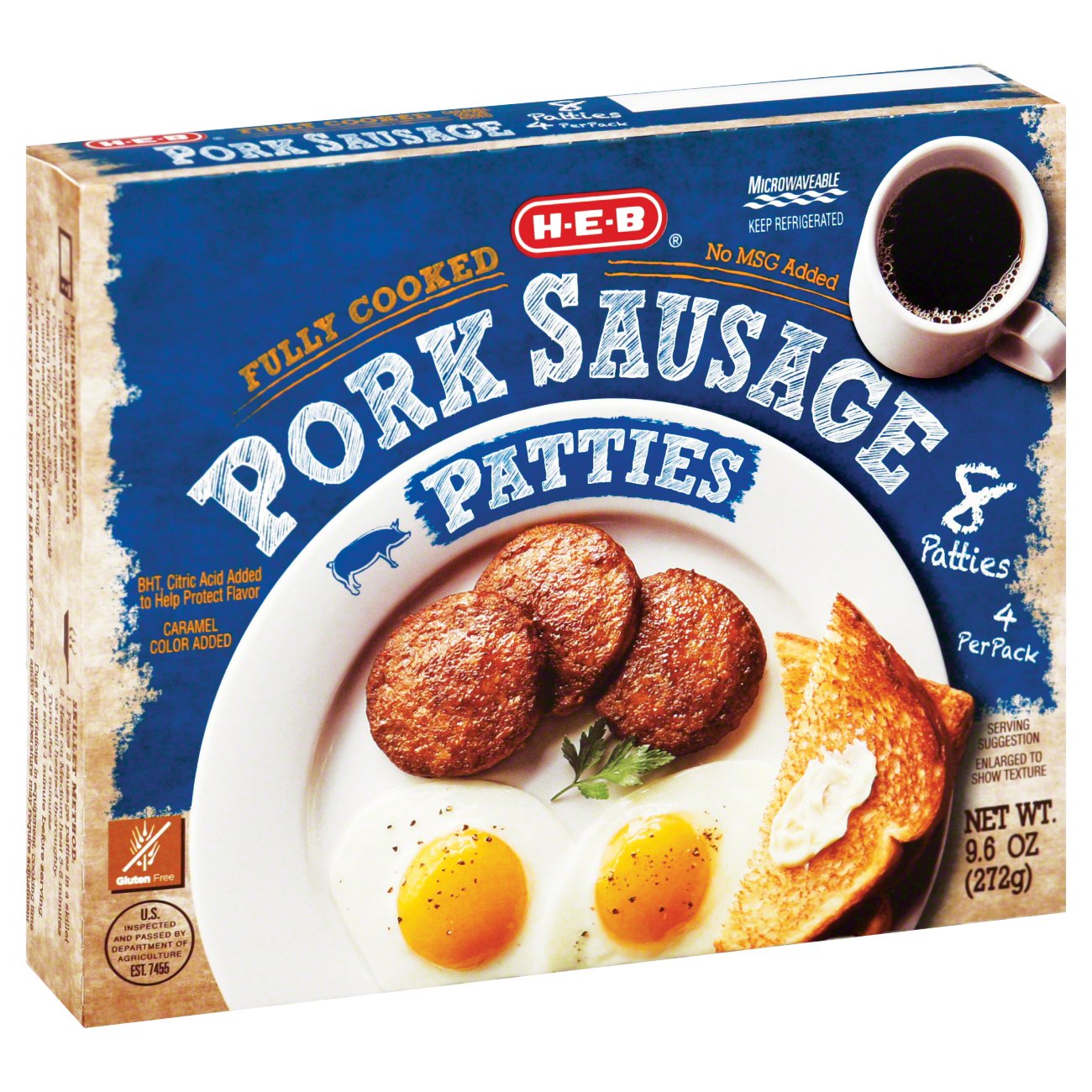 H-E-B Fully Cooked Pork Sausage Patties - Shop Sausage At H-E-B