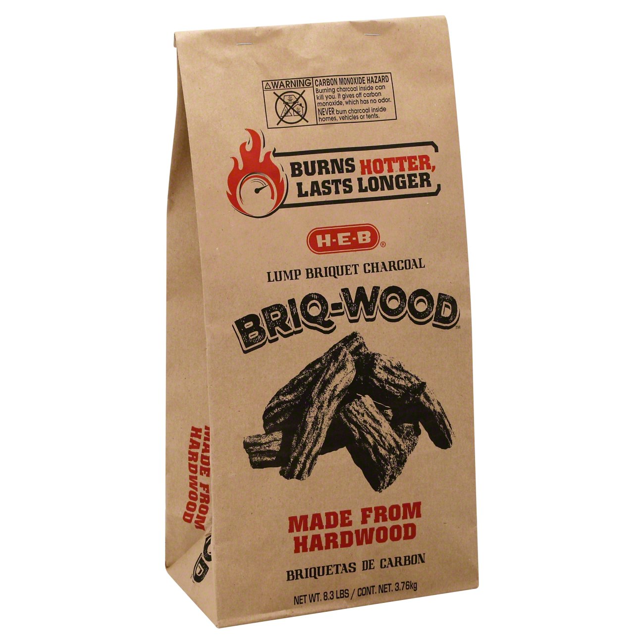 HEB BriqWood Lump Briquet Charcoal Shop Charcoal, Wood & Fuel at HEB