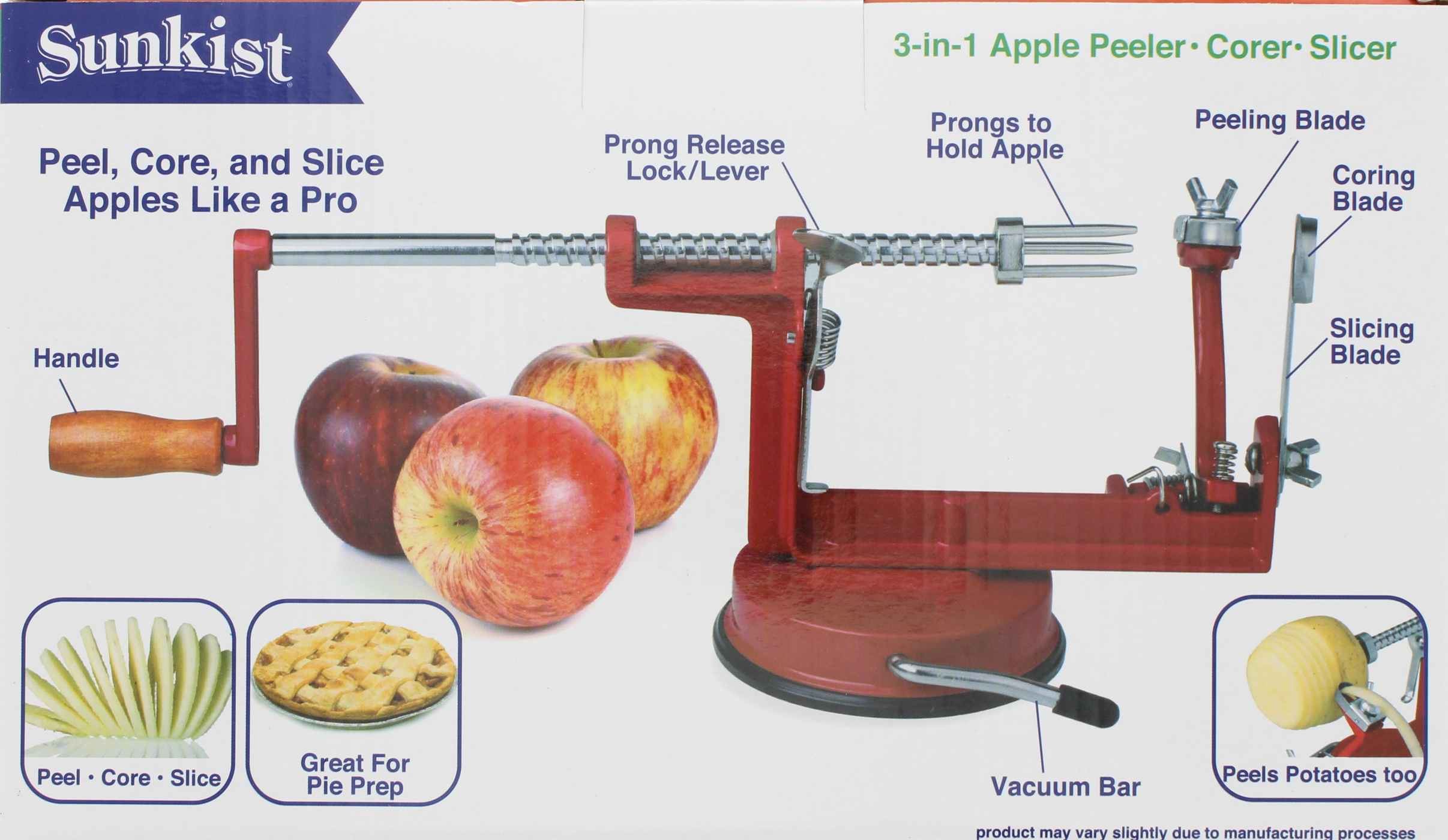 Sunkist 3-In-1 Apple Slicer Red; image 2 of 2