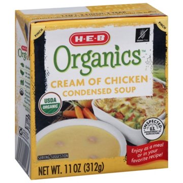 H-E-B Organics Cream of Chicken Condensed Soup, 11 oz