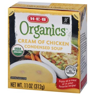 H-E-B Organics Cream of Chicken Condensed Soup, 11 oz