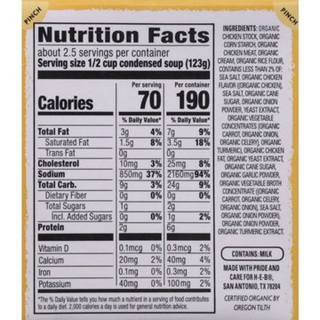 H-E-B Organics Cream of Chicken Condensed Soup, 11 oz