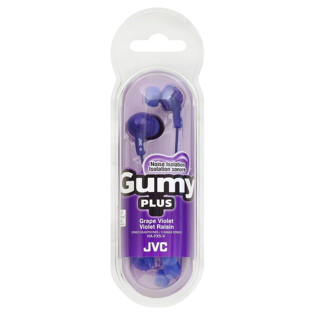 JVC Gumy Plus Violet Headphone Shop Headphones at HEB