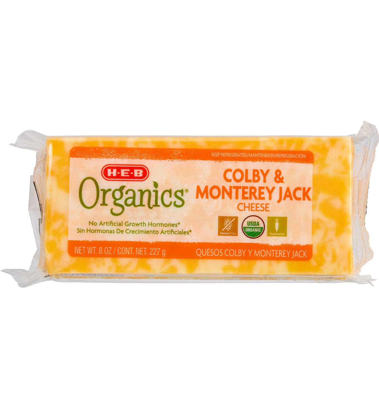 H-E-B Organics Colby & Monterey Jack Cheese; image 1 of 2