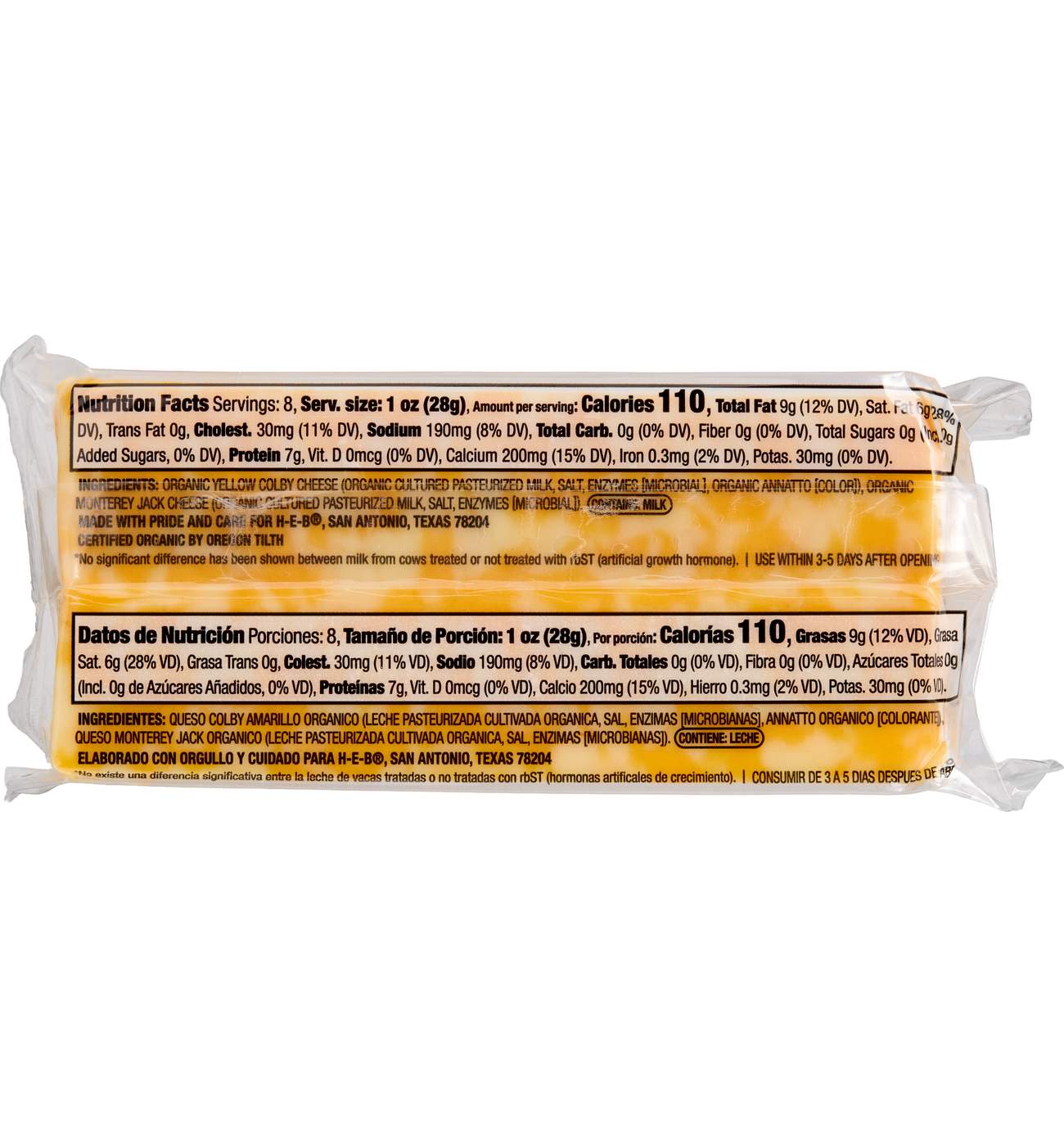 H-E-B Organics Colby & Monterey Jack Cheese; image 2 of 2