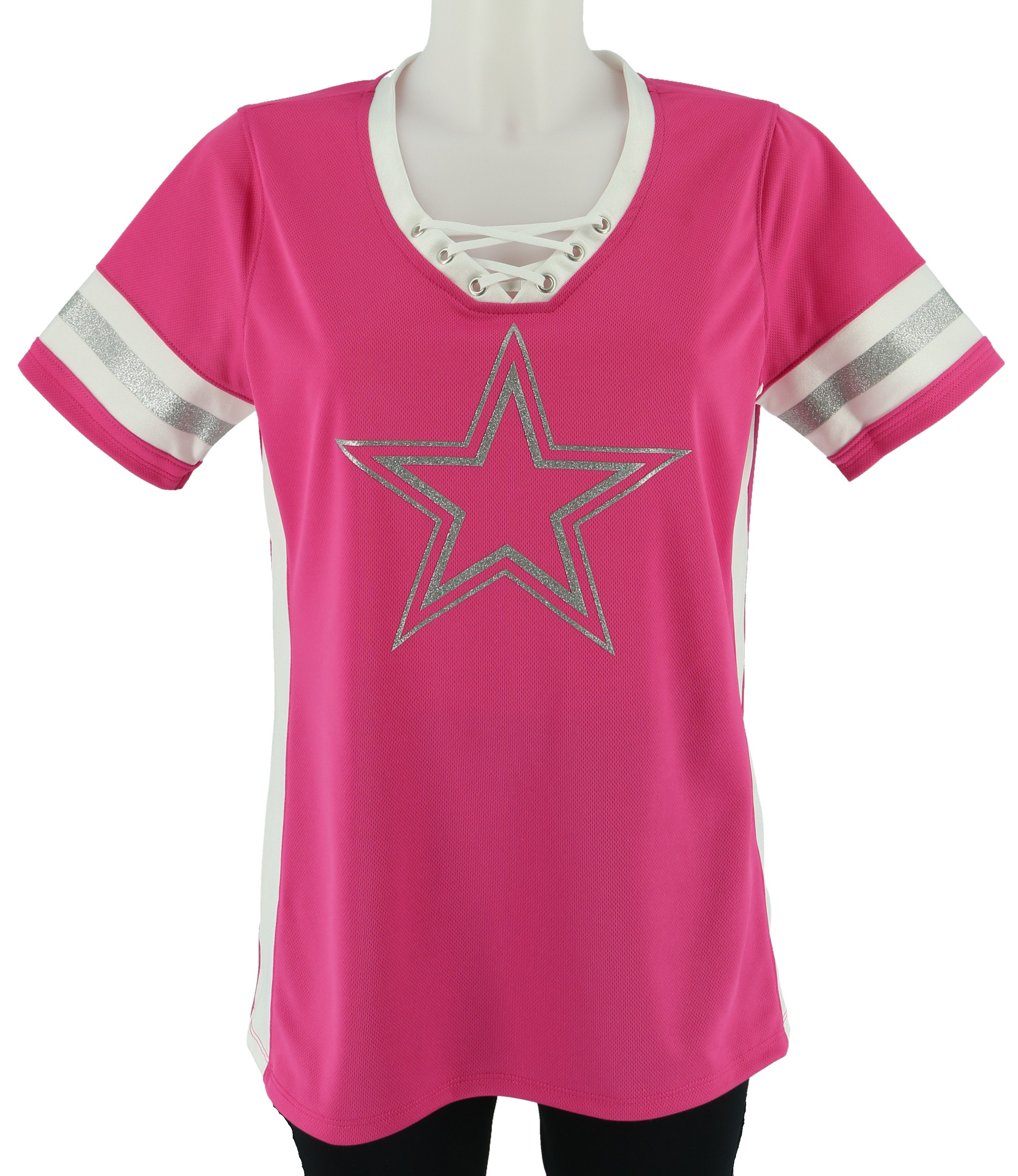 Dallas Cowboys Women's Pink Star Jersey Top - Shop Team Apparel at H-E-B