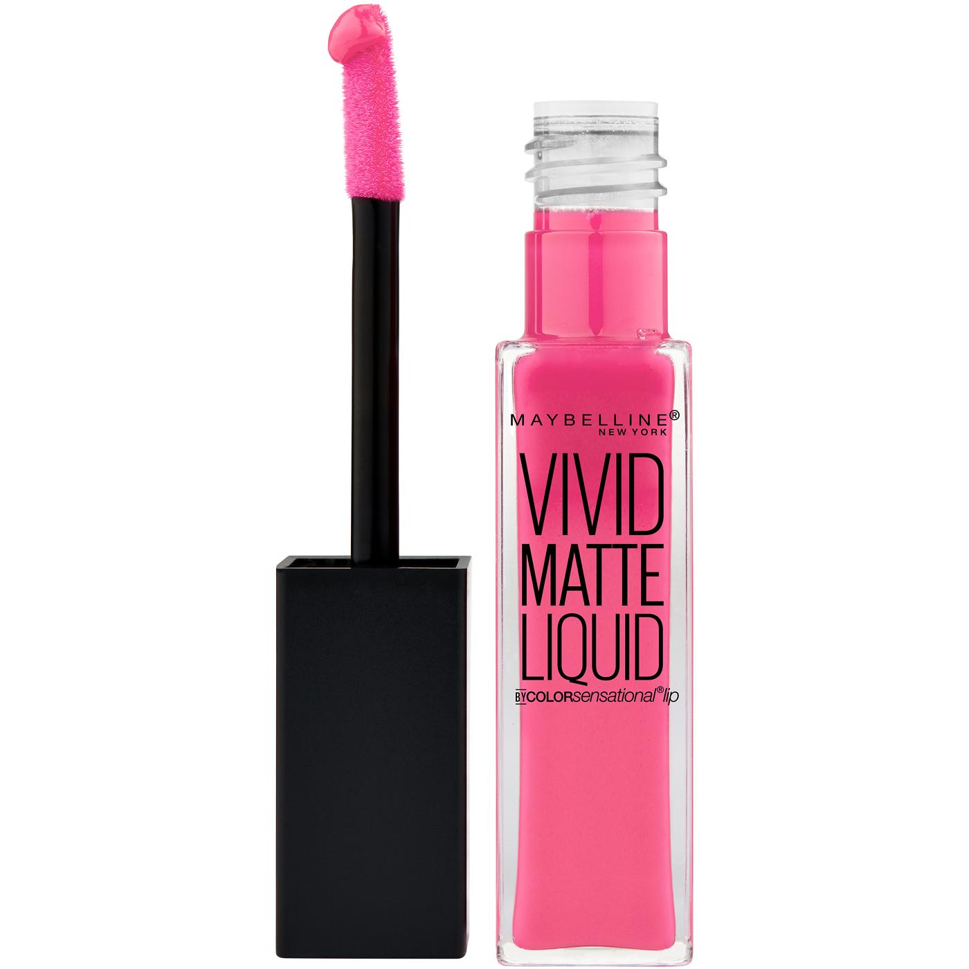 Maybelline Color Sensational Vivid Matte Liquid Lipstick, Pink Charge; image 1 of 2