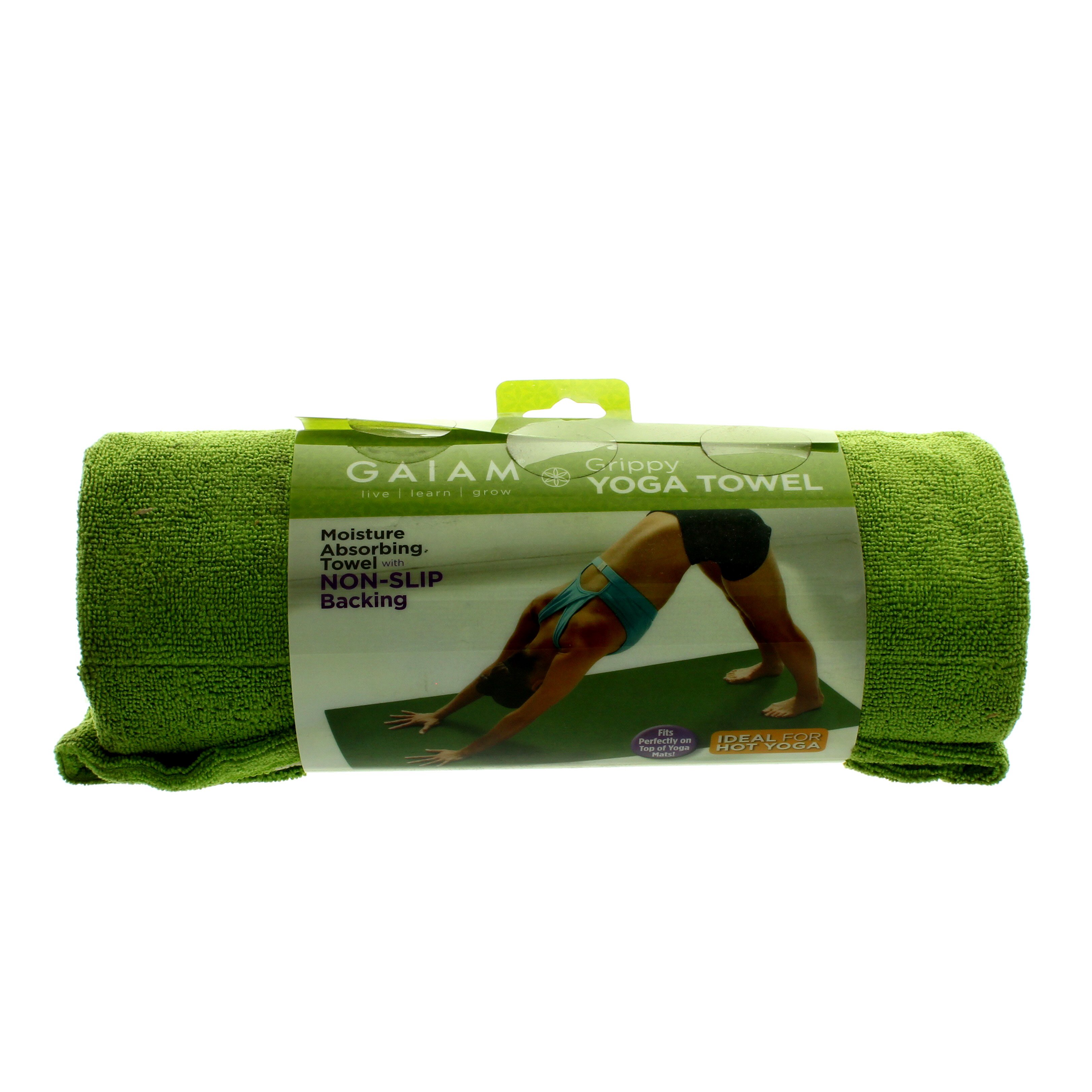 Gaiam Grippy Yoga Mat Towel, Green - Shop Fitness & Sporting Goods at H-E-B