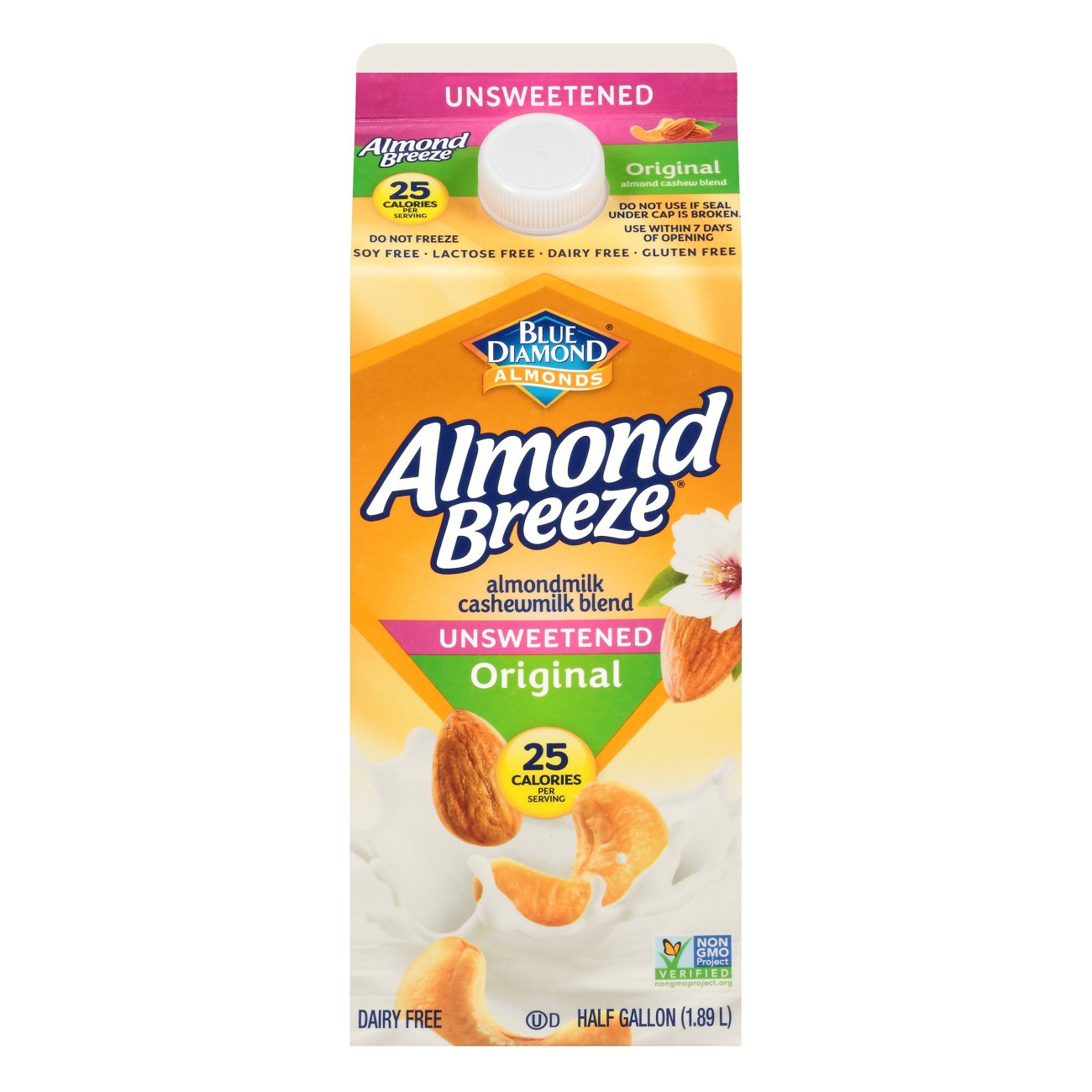 Blue Diamond Almond Breeze Unsweetened Almond and Cashew Milk Blend