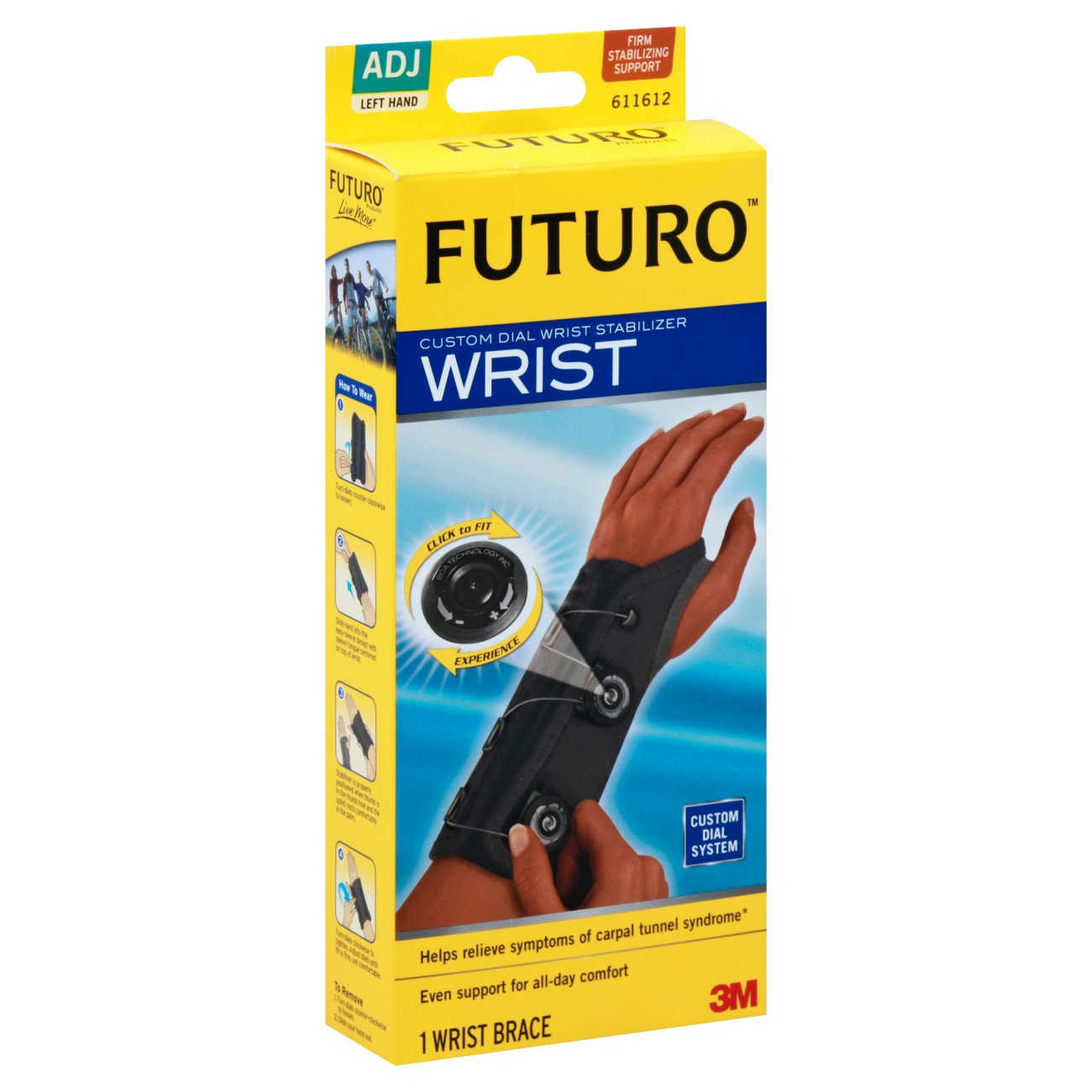 Futuro Custom Dial Wrist Stabilizer Left Hand Shop Sleeves & braces
