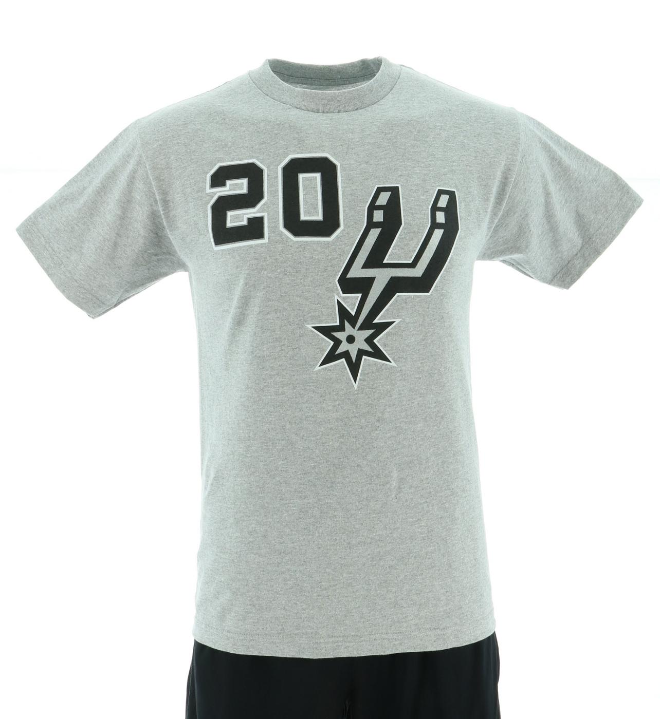 San Antonio Spurs #20 Manu Ginobili, Gray T-Shirt - Shop Team