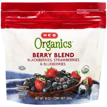 H-E-B Organics Frozen Berries Blend, 10 oz