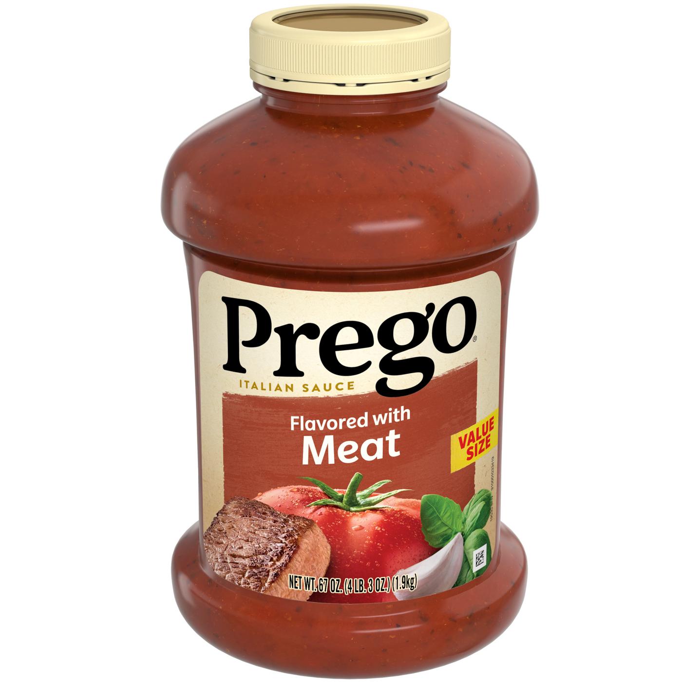 Prego Flavored With Meat Pasta Sauce; image 1 of 9