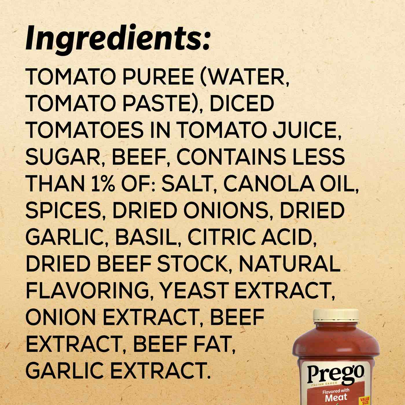 Prego Flavored With Meat Pasta Sauce; image 6 of 9