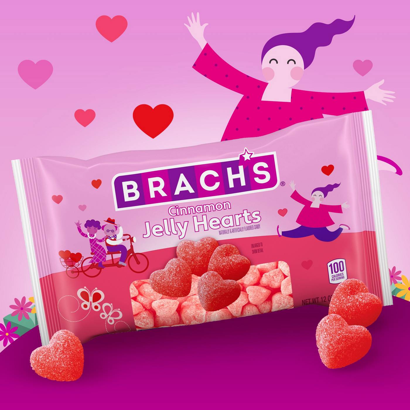 Brach's Cinnamon Jelly Hearts Valentine's Candy Shop Candy at HEB