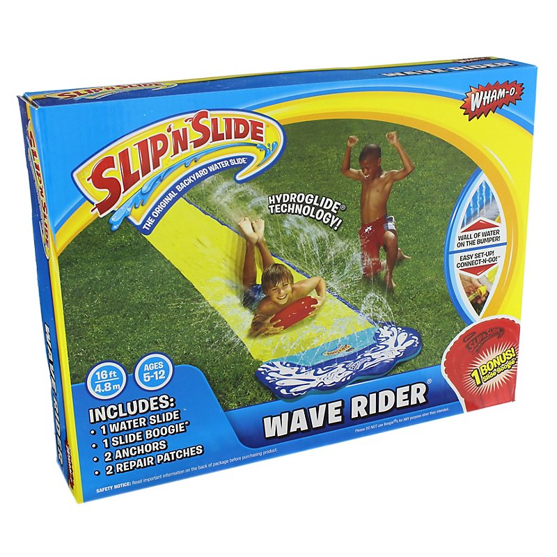 Wham-O Slip N Slide Wave Rider De 5.48m Con Bodyboard, Tobogán Acuático Para Niños De 5 A 12 Años, Diversión En Jardín Y Fiestas De Verano Wham-O Slip N Slide Wave Rider De 5.48m Con Bodyboard, Tobogán Acuático Para Niños De 5 A 12 Años, Diversión En Jardín Y Fiestas De Verano