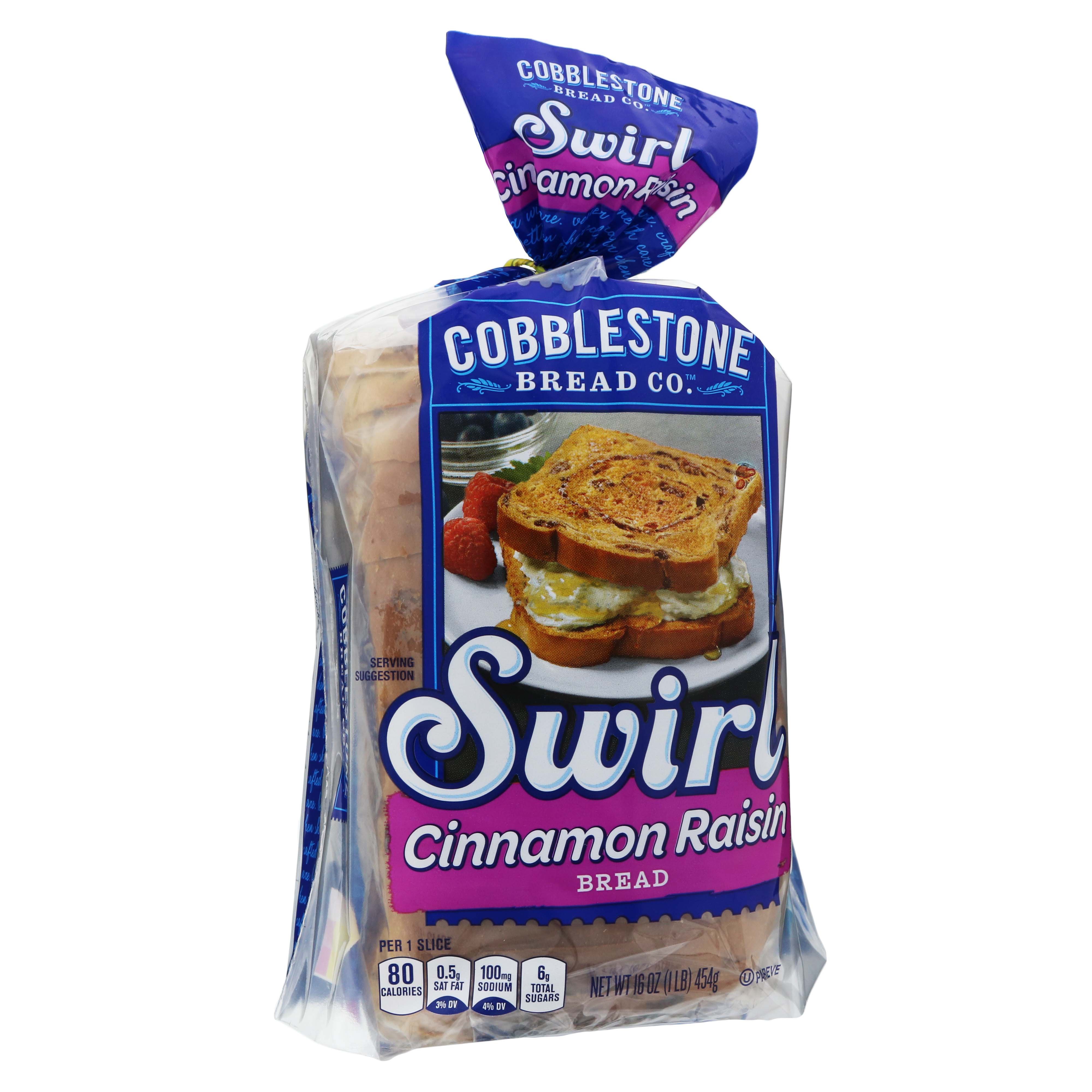 Cobblestone Bread Co. Swirl Cinnamon Raisin Bread Shop Sliced bread
