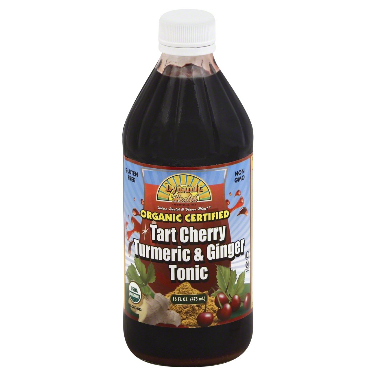 Dynamic Health Tart Cherry Turmeric Ginger Tonic Shop Herbs Homeopathy At H E B