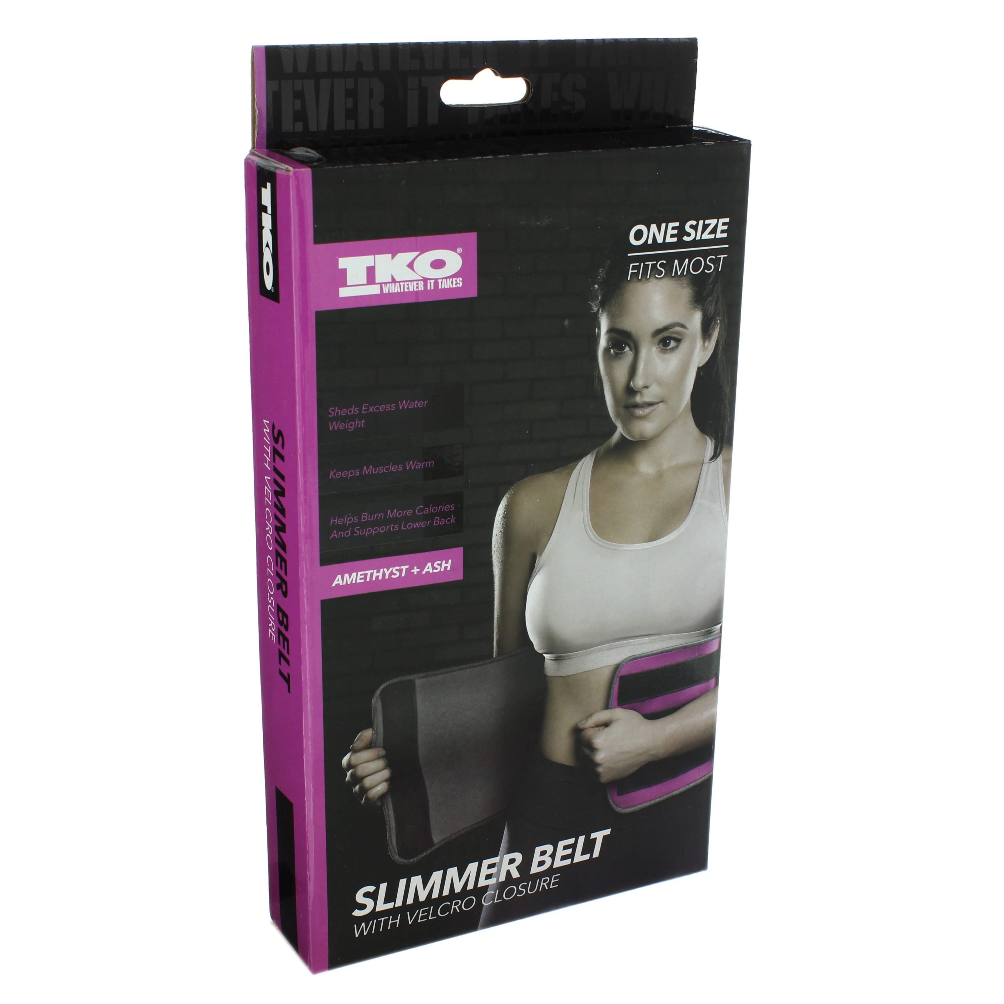 TKO Slimmer Belt with Velcro Closure, Amethyst + Ash - Shop