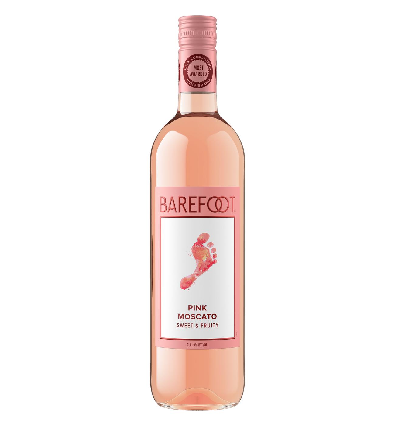 Barefoot Pink Moscato Wine; image 1 of 7
