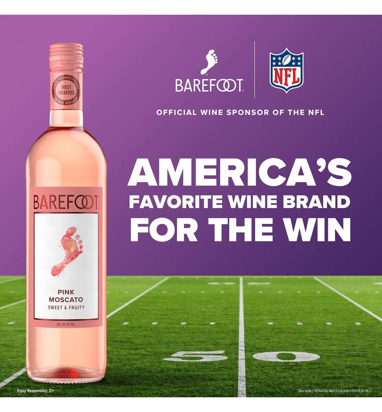 Barefoot Pink Moscato Wine; image 4 of 7