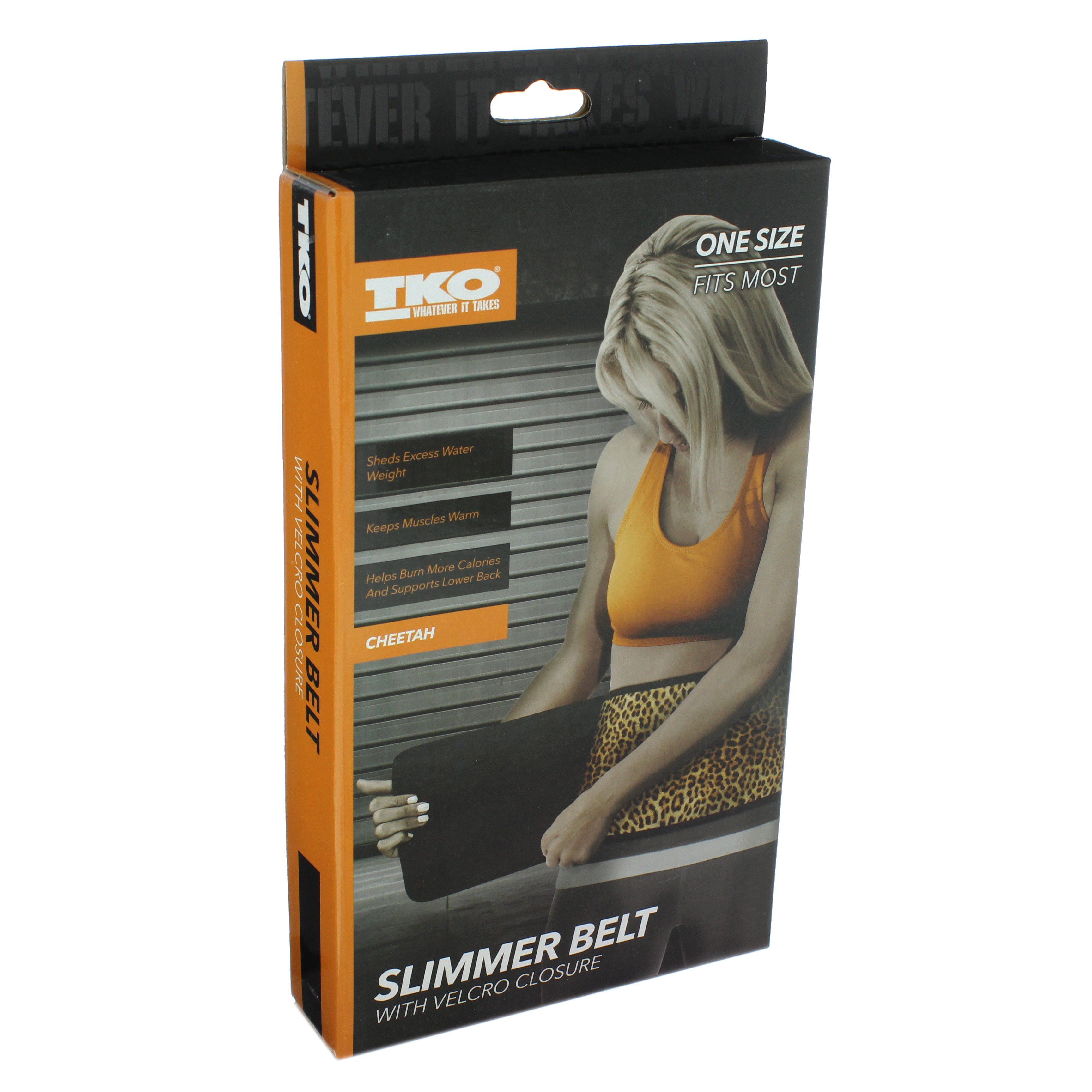 TKO Slimmer Belt with Velcro Closure, Cheetah