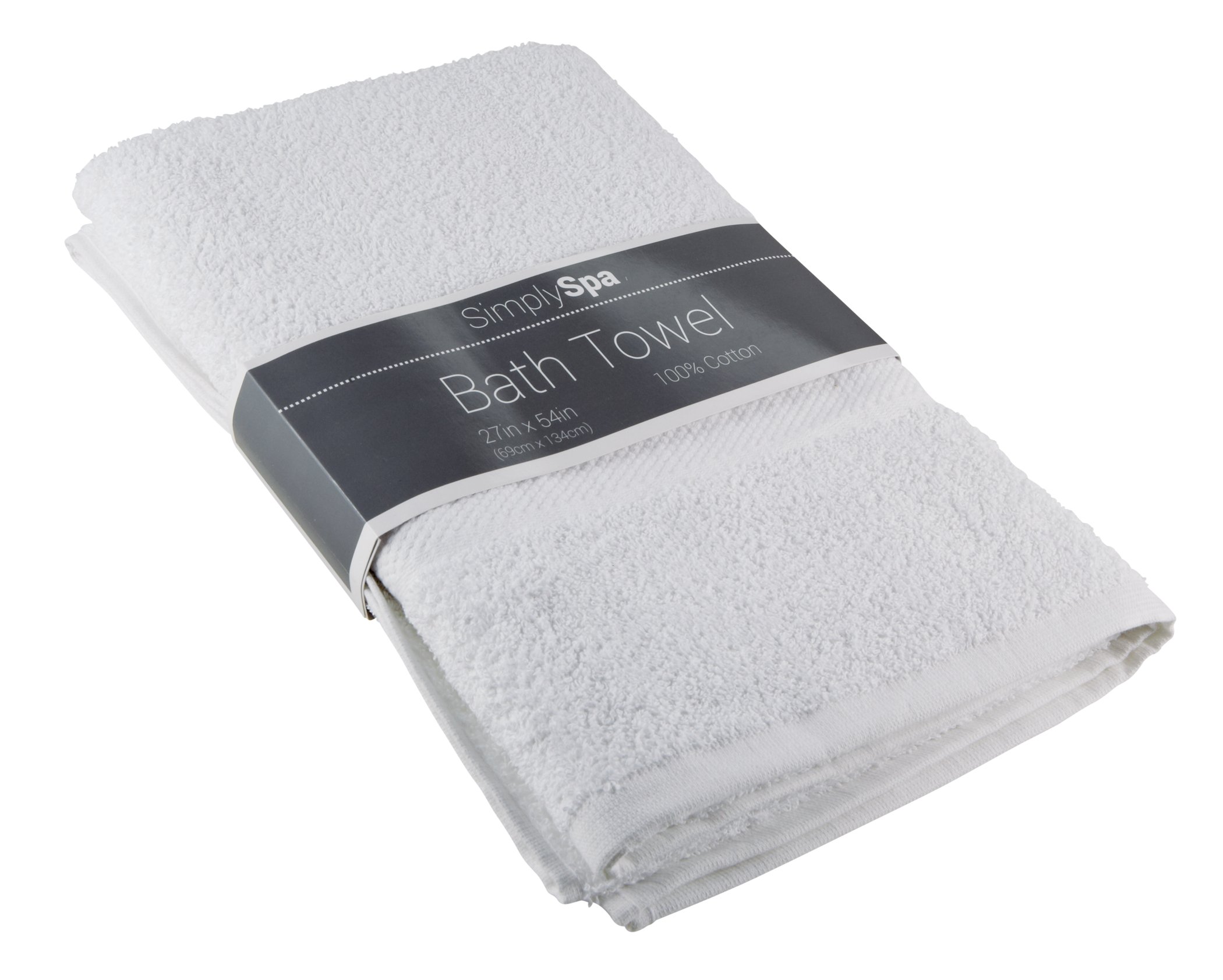 Simply Spa Bath Towel White - Shop Towels & Washcloths at H-E-B