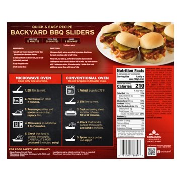 Banquet Family Size Backyard BBQ Boneless Patties Frozen Meal