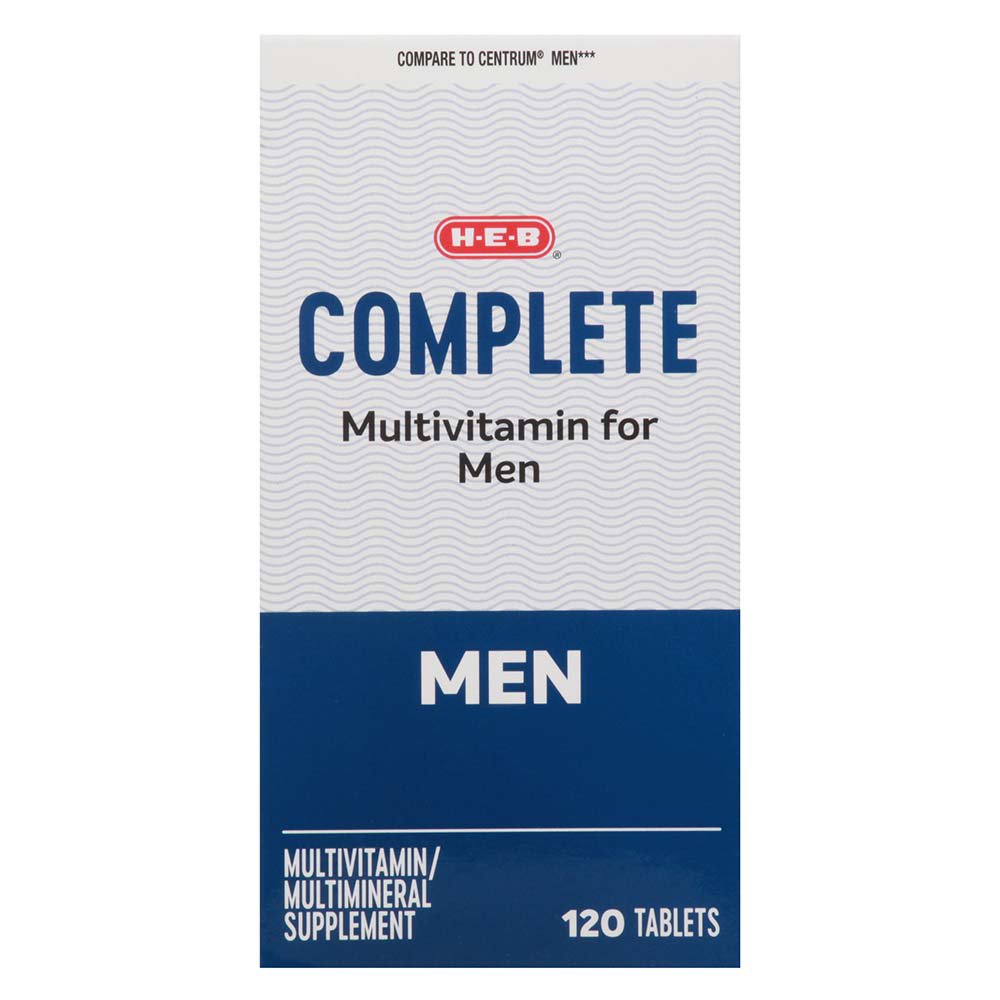 H-E-B Men's Complete Multi Vitamin - Shop Multivitamins At H-E-B