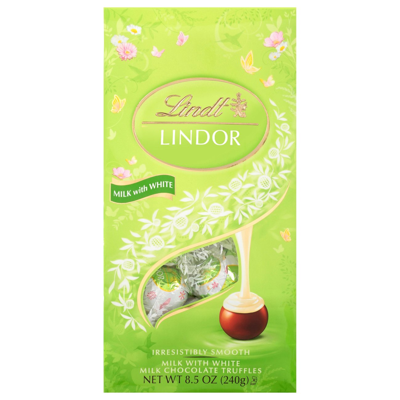 Lindt Lindor Milk & White Chocolate Truffles, Spring Bag Shop Candy at HEB